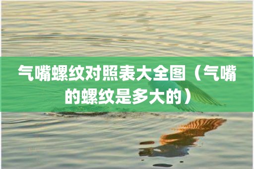 气嘴螺纹对照表大全图（气嘴的螺纹是多大的）