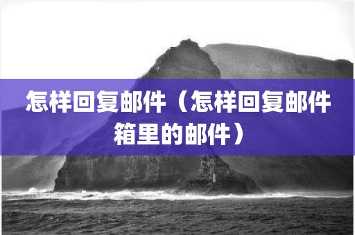 怎样回复邮件（怎样回复邮件箱里的邮件）