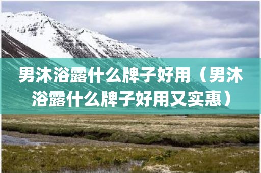 男沐浴露什么牌子好用（男沐浴露什么牌子好用又实惠）