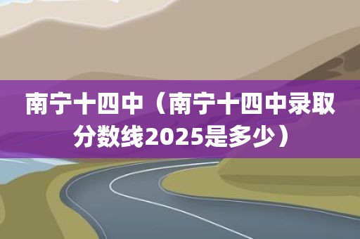 南宁十四中（南宁十四中录取分数线2025是多少）