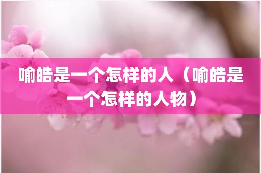 喻皓是一个怎样的人（喻皓是一个怎样的人物）