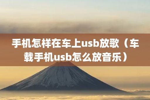 手机怎样在车上usb放歌（车载手机usb怎么放音乐）