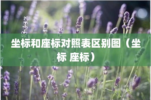 坐标和座标对照表区别图（坐标 座标）
