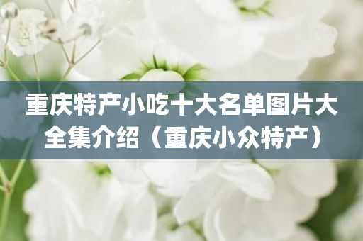 重庆特产小吃十大名单图片大全集介绍（重庆小众特产）