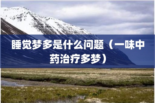 睡觉梦多是什么问题（一味中药治疗多梦）