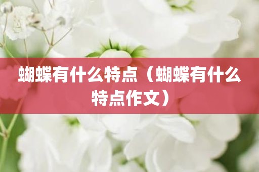 蝴蝶有什么特点（蝴蝶有什么特点作文）