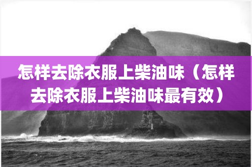 怎样去除衣服上柴油味（怎样去除衣服上柴油味最有效）