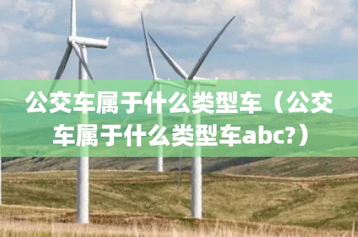 公交车属于什么类型车（公交车属于什么类型车abc?）