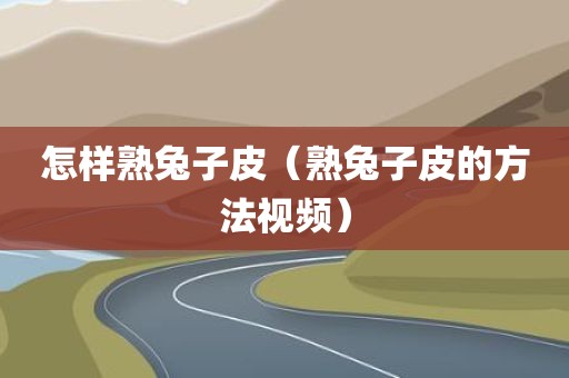 怎样熟兔子皮（熟兔子皮的方法视频）
