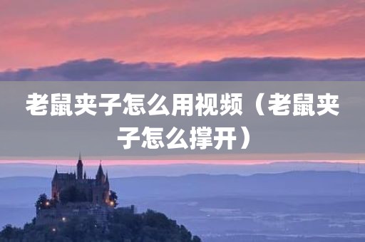 老鼠夹子怎么用视频（老鼠夹子怎么撑开）