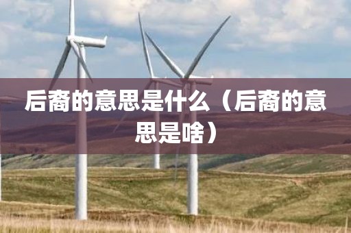 后裔的意思是什么(后裔的意思是啥)