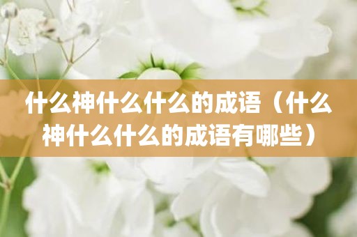 什么神什么什么的成语(什么神什么什么的成语有哪些)