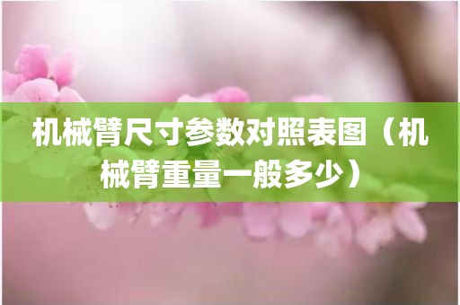 机械臂尺寸参数对照表图（机械臂重量一般多少）
