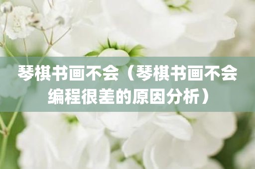 琴棋书画不会（琴棋书画不会编程很差的原因分析）
