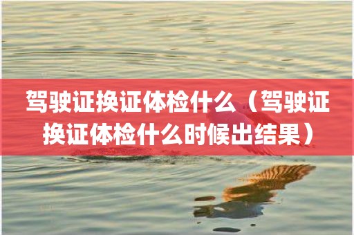 驾驶证换证体检什么（驾驶证换证体检什么时候出结果）