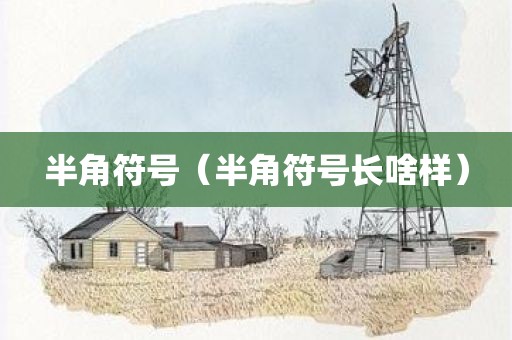 半角符号（半角符号长啥样）