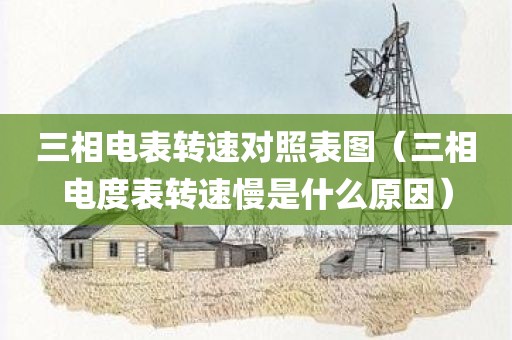 三相电表转速对照表图（三相电度表转速慢是什么原因）
