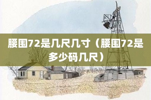 腰围72是几尺几寸（腰围72是多少码几尺）