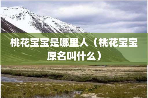 桃花宝宝是哪里人（桃花宝宝原名叫什么）