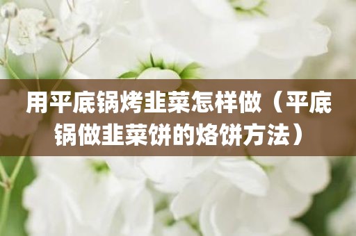 用平底锅烤韭菜怎样做（平底锅做韭菜饼的烙饼方法）