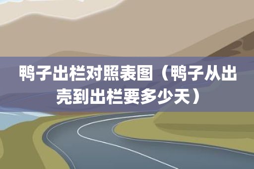 鸭子出栏对照表图（鸭子从出壳到出栏要多少天）