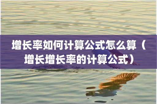 增长率如何计算公式怎么算（增长增长率的计算公式）