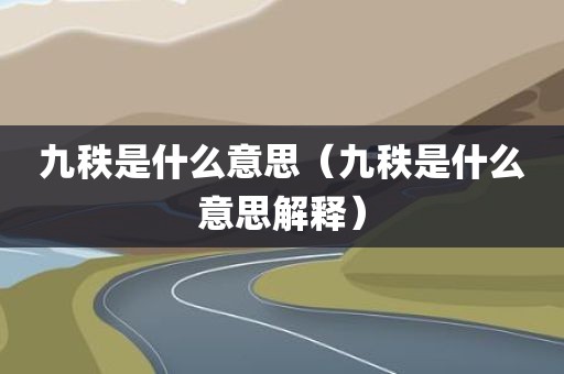 九秩是什么意思（九秩是什么意思解释）