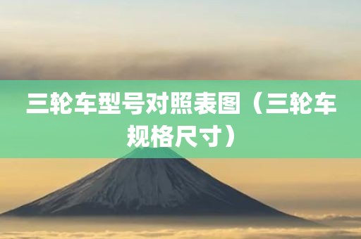 三轮车型号对照表图（三轮车规格尺寸）