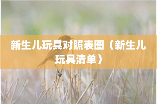 新生儿玩具对照表图（新生儿玩具清单）