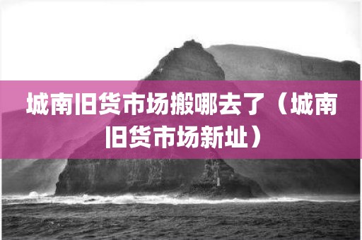 城南旧货市场搬哪去了（城南旧货市场新址）