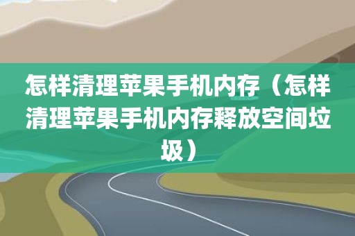 怎样清理苹果手机内存（怎样清理苹果手机内存释放空间垃圾）