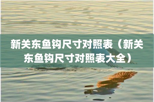 新关东鱼钩尺寸对照表（新关东鱼钩尺寸对照表大全）