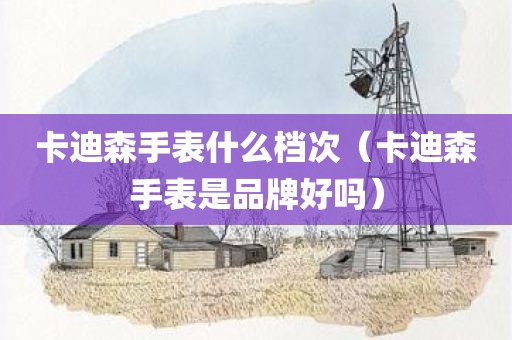 卡迪森手表什么档次（卡迪森手表是品牌好吗）