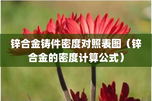 锌合金铸件密度对照表图（锌合金的密度计算公式）