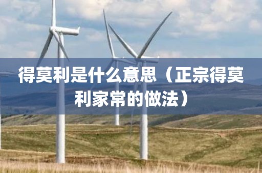 得莫利是什么意思（正宗得莫利家常的做法）