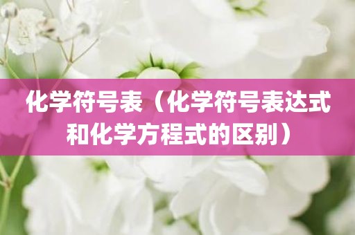 化学符号表(化学符号表达式和化学方程式的区别) 化学符号表(化学符号表达式和化学方程式的区别)