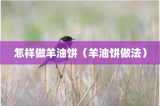 怎样做羊油饼（羊油饼做法）