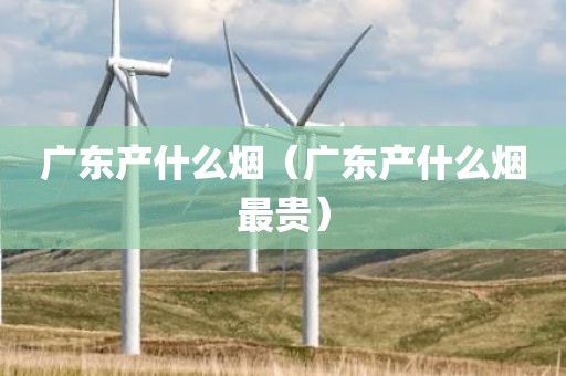 广东产什么烟（广东产什么烟最贵）