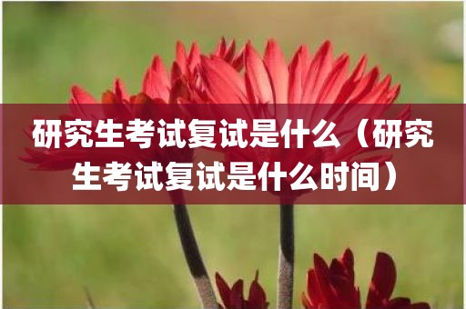研究生考试复试是什么（研究生考试复试是什么时间）