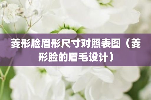 菱形脸眉形尺寸对照表图（菱形脸的眉毛设计）