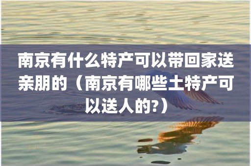 南京有什么特产可以带回家送亲朋的（南京有哪些土特产可以送人的?）