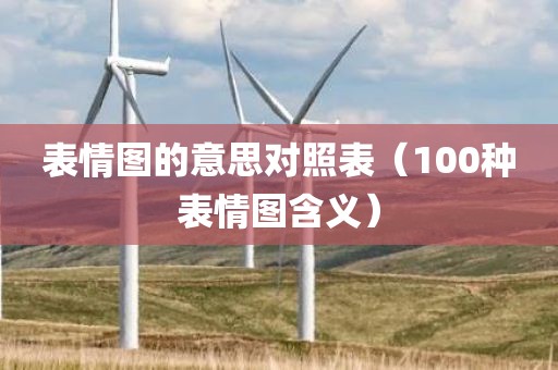 表情图的意思对照表（100种表情图含义）