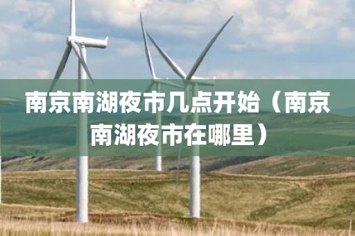 南京南湖夜市几点开始（南京南湖夜市在哪里）
