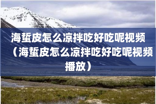 海蜇皮怎么凉拌吃好吃呢视频（海蜇皮怎么凉拌吃好吃呢视频播放）