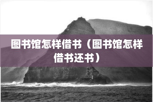 图书馆怎样借书（图书馆怎样借书还书）