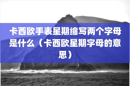 卡西欧手表星期缩写两个字母是什么（卡西欧星期字母的意思）