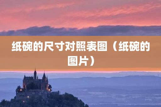 纸碗的尺寸对照表图（纸碗的图片）