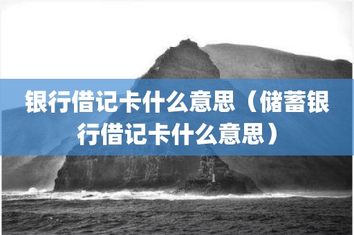银行借记卡什么意思（储蓄银行借记卡什么意思）