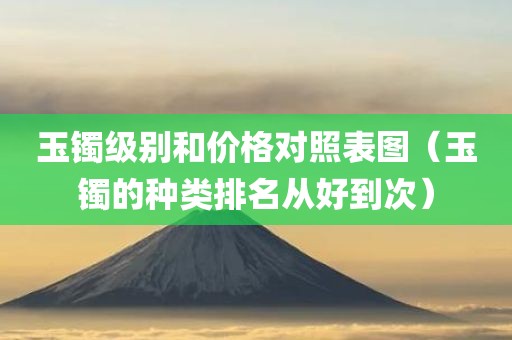 玉镯级别和价格对照表图（玉镯的种类排名从好到次）