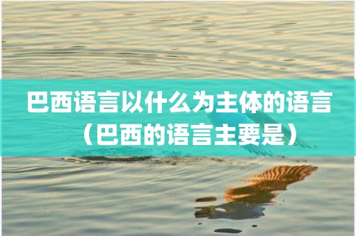 巴西语言以什么为主体的语言（巴西的语言主要是）
